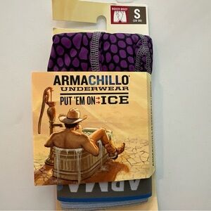 Duluth Trading Armachillo Cooling Boxer Brief Mens Size S Small Black Purple